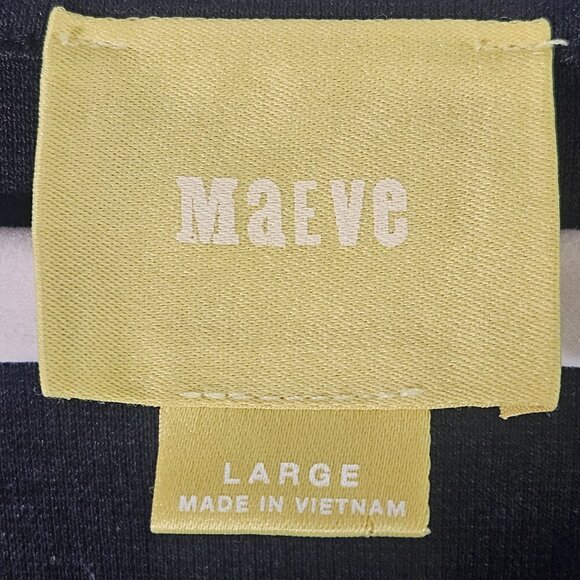 Maeve Colorblock Shift Dress Large Black White Mod Preppy Minimalist - Picture 4 of 9